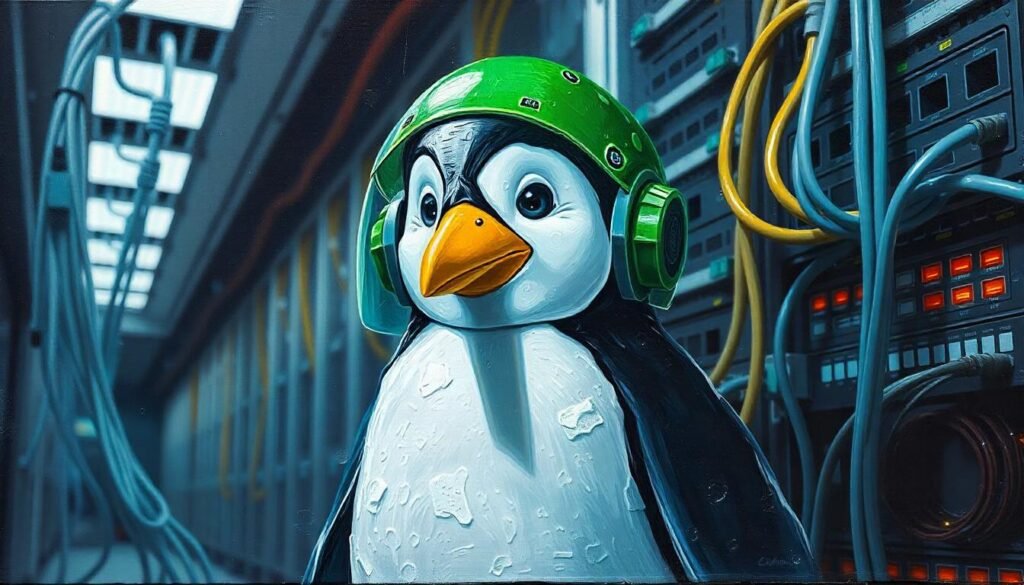 Sam Galope Penguin wearing a green android helment Visualize Network Topology Using Nmap Scan Results. wide